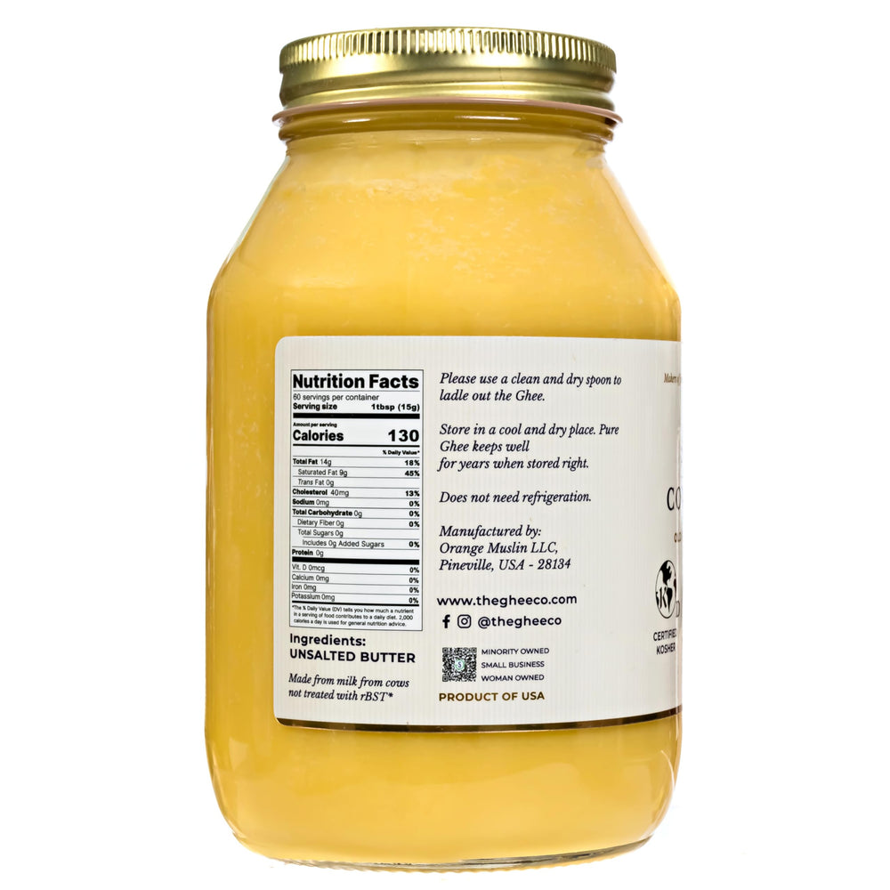The Ghee Co. caramelized nutty flavor enhances sautéing and roasting