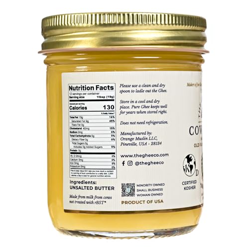 The Ghee Co ghee made using traditional methods for rich flavor