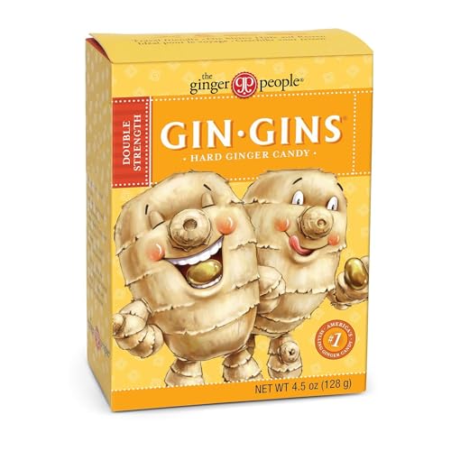 The Ginger People hard ginger candy closeup emphasizes the dense ginger center and chewy texture.