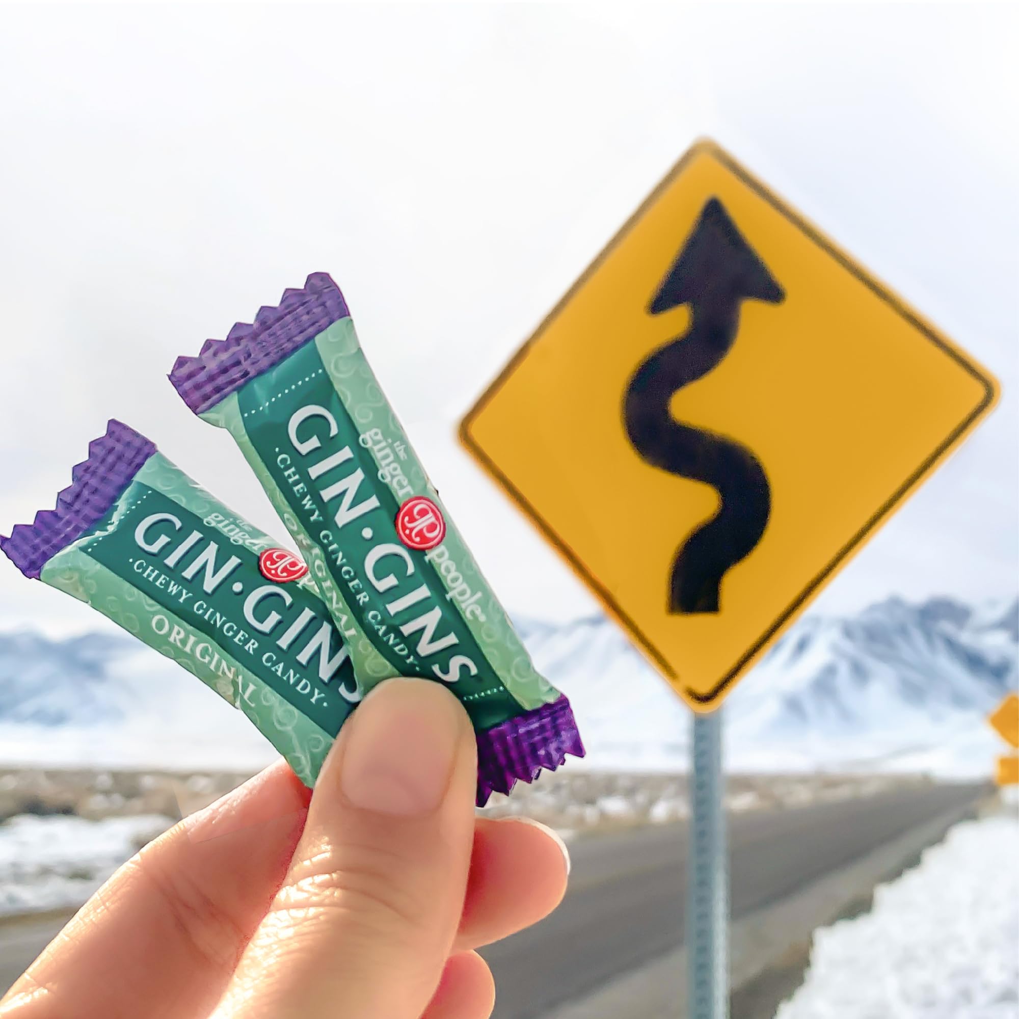 The Ginger People Gin Gins Peanut ginger chews pair nutty notes with ginger for a tasty snack.