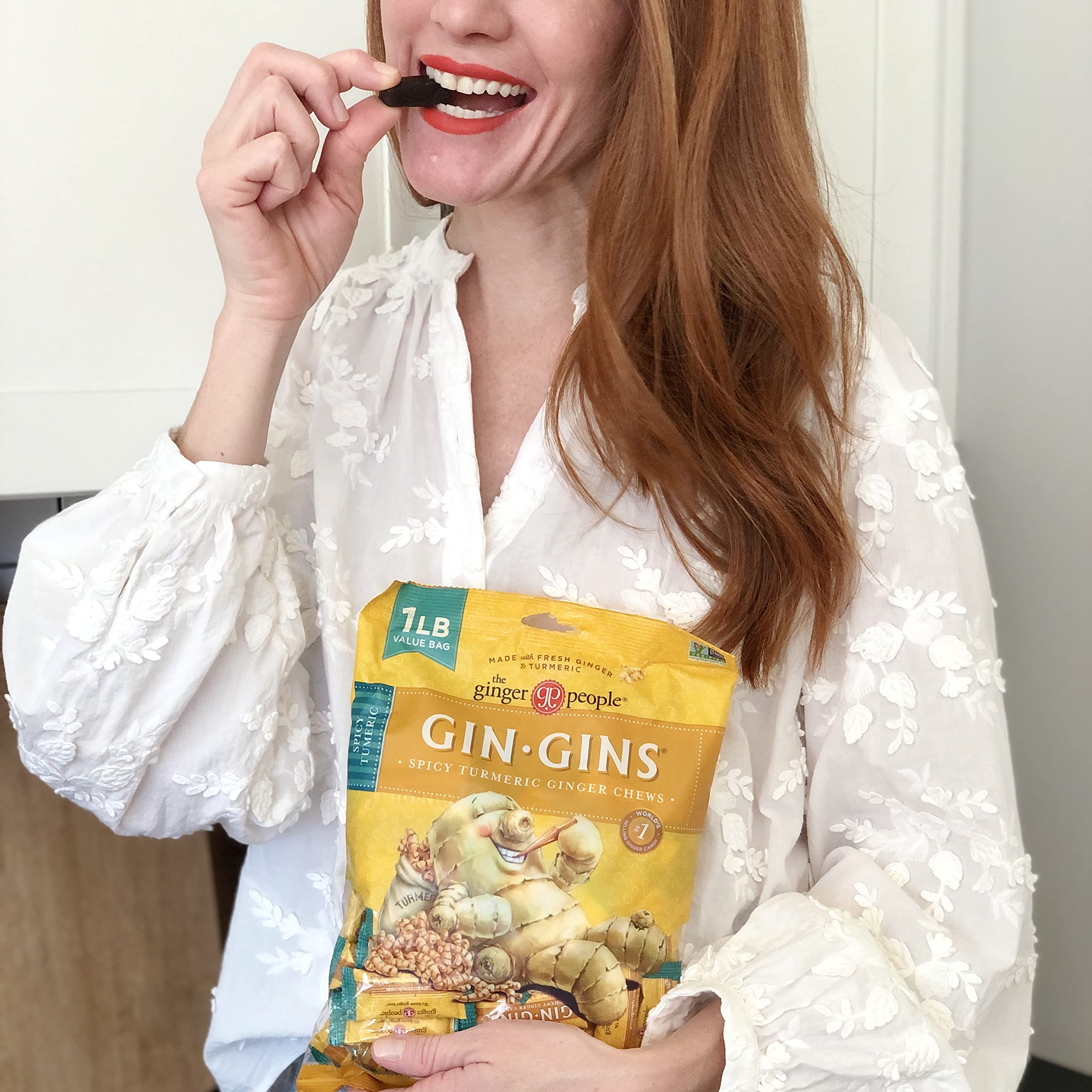 Individually wrapped chews from The Ginger People ready for travel and busy days.