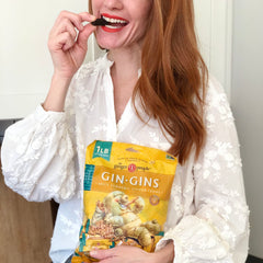 Individually wrapped chews from The Ginger People ready for travel and busy days.
