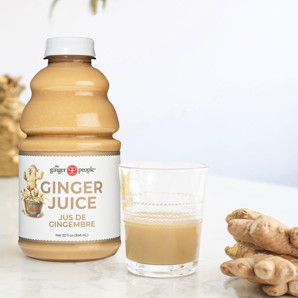 The Ginger People 99% Pure Ginger Juice ready-to-use for wellness shots.