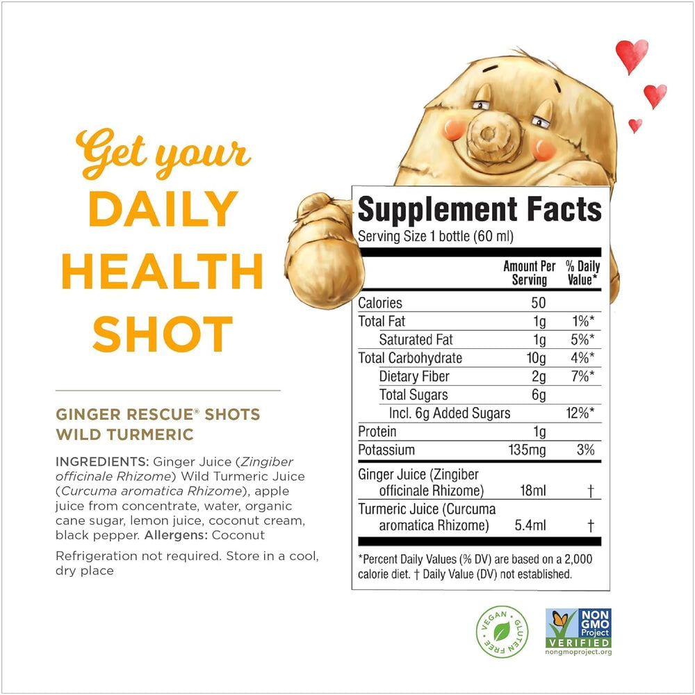 Ginger Rescue Turmeric Shots 12-pack display for easy on-the-go wellness.