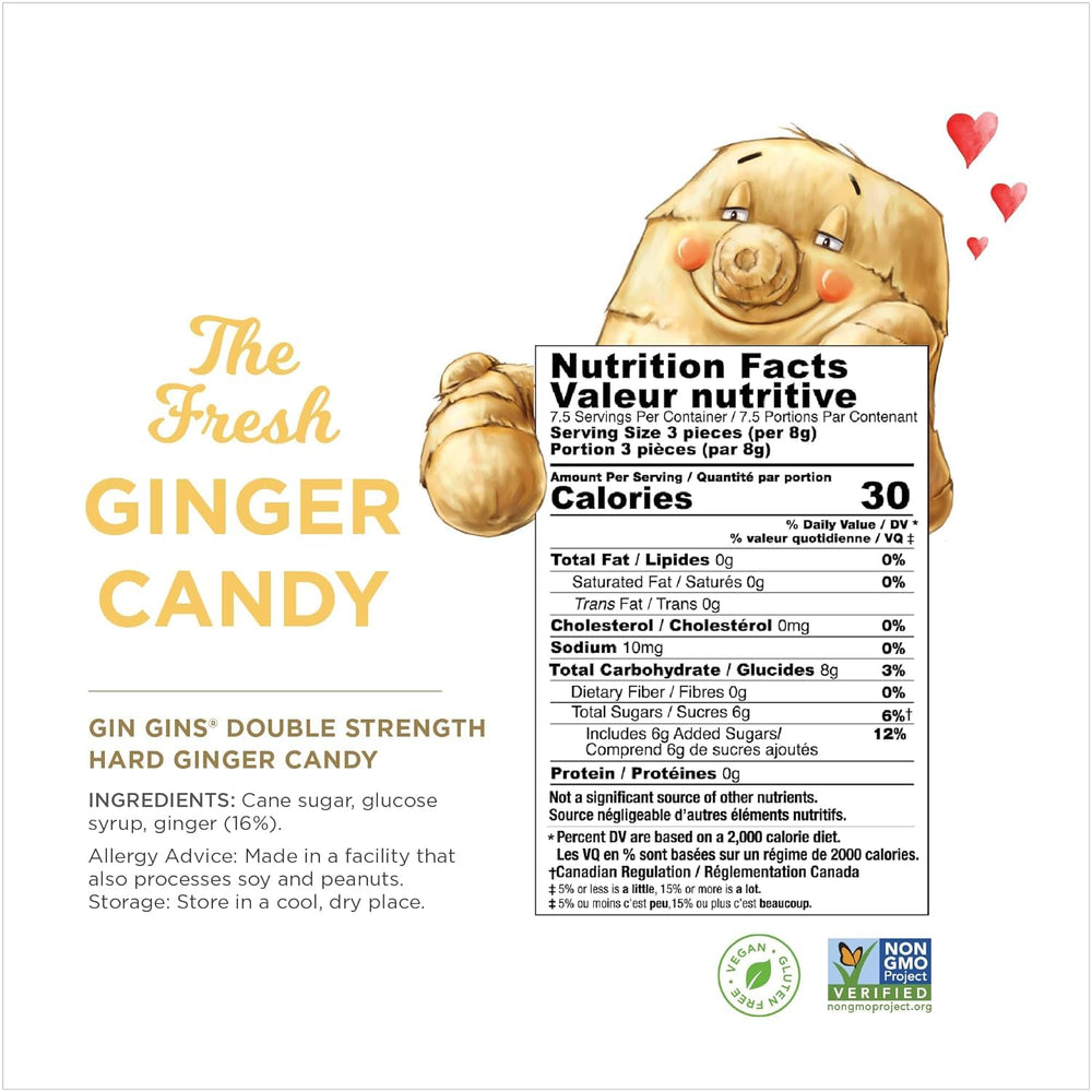 The Ginger People individually wrapped ginger candy offers convenient, mess-free snacking on the go.