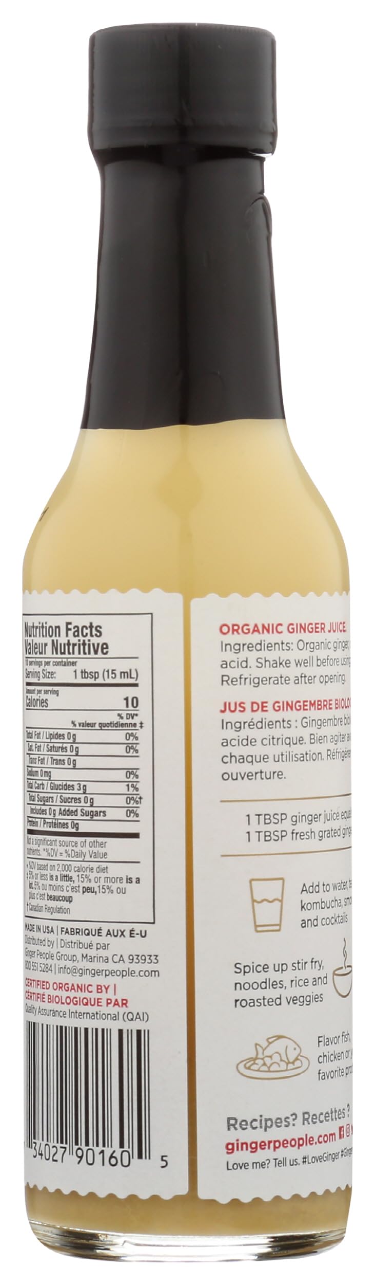 Pouring The Ginger People Organic Ginger Juice into tea for an easy flavor boost.