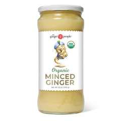 The Ginger People organic minced ginger bottle pour for bold sauces