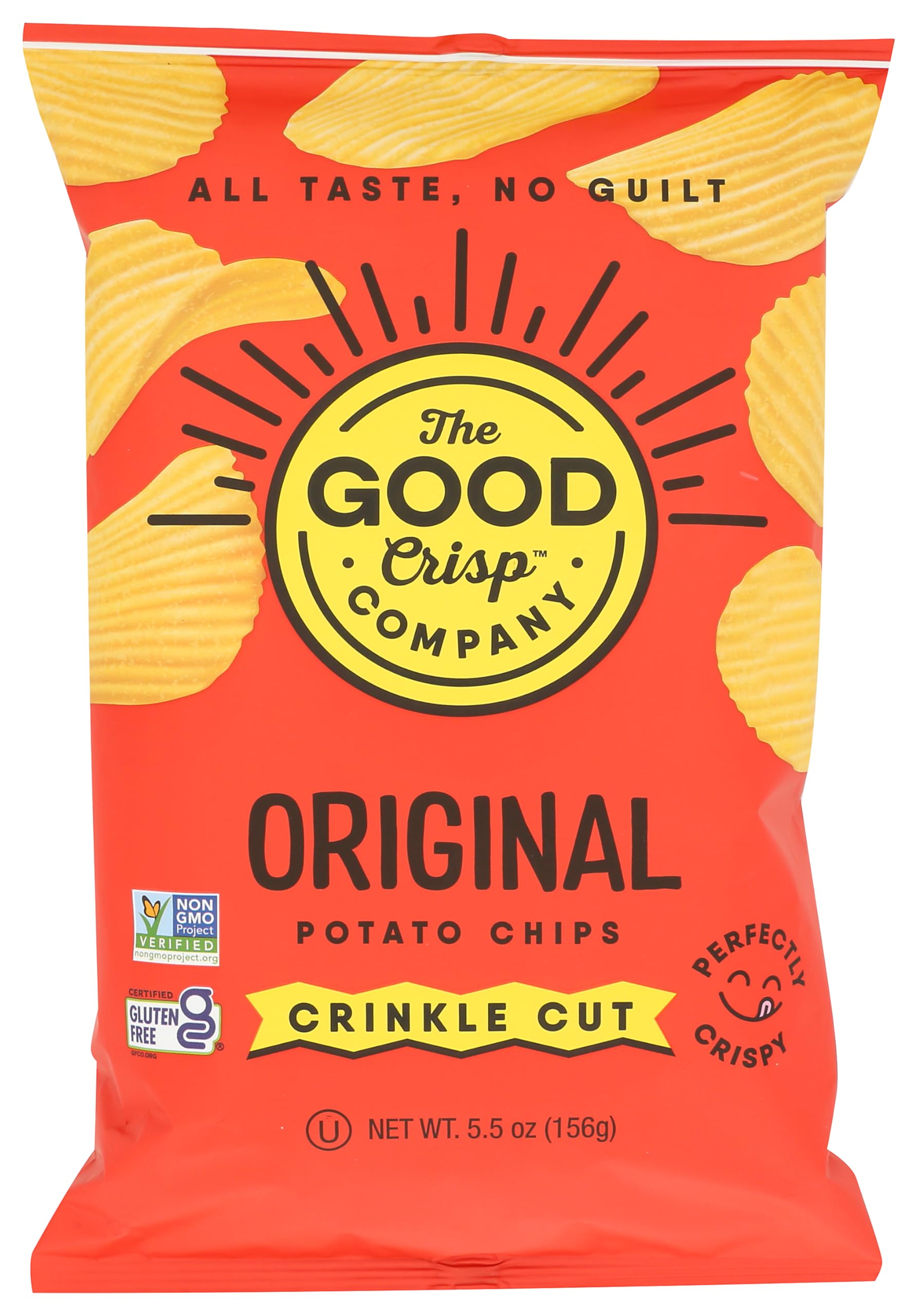 The Good Crisp Company Chips Original front bag shows premium quality and crisp texture.