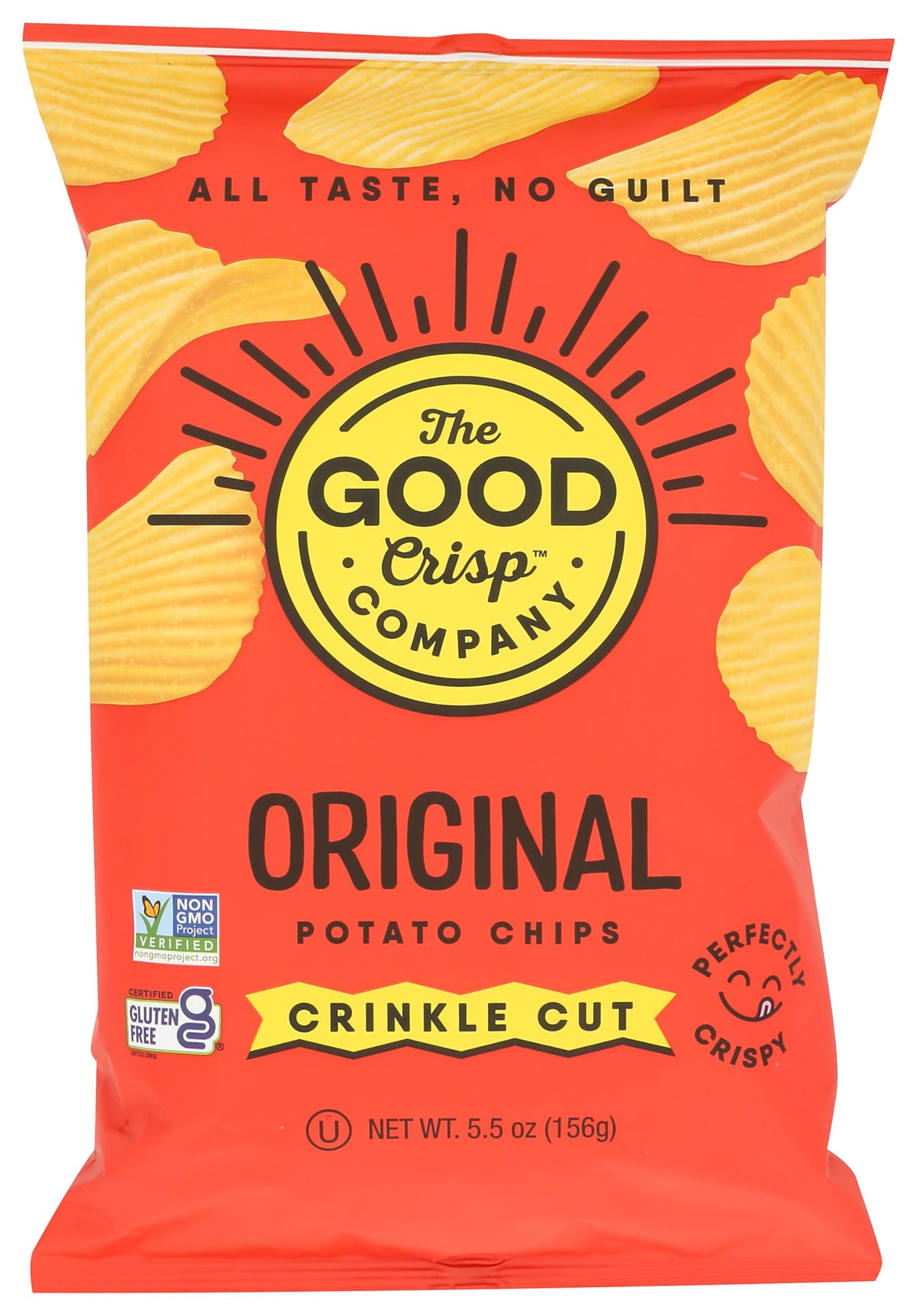 The Good Crisp Company Chips Original front bag shows premium quality and crisp texture.