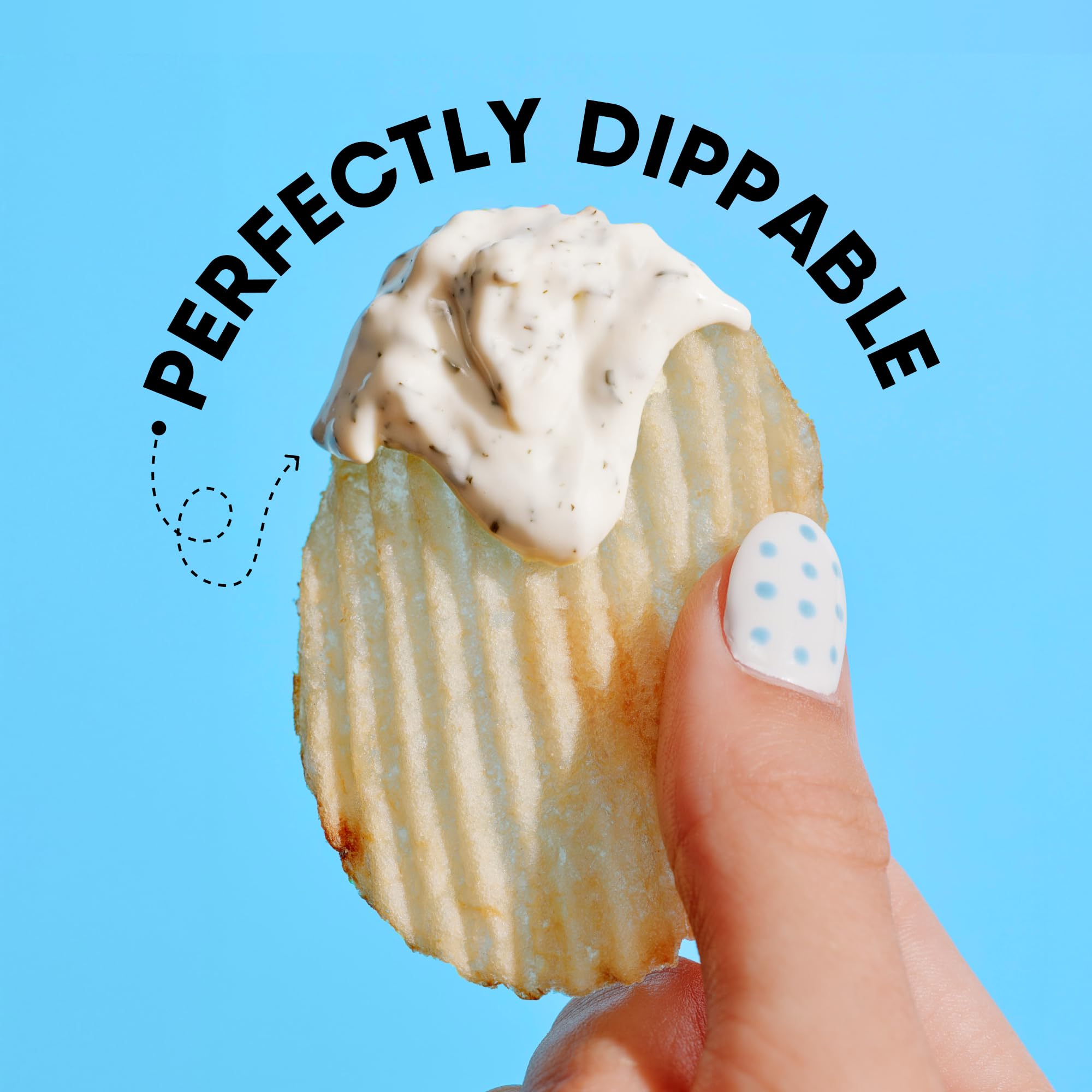 The Good Crisp Company crinkle-cut chips on display, inviting shareable snacking moments.