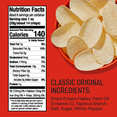 Chips close up showing crisp texture and clean ingredients