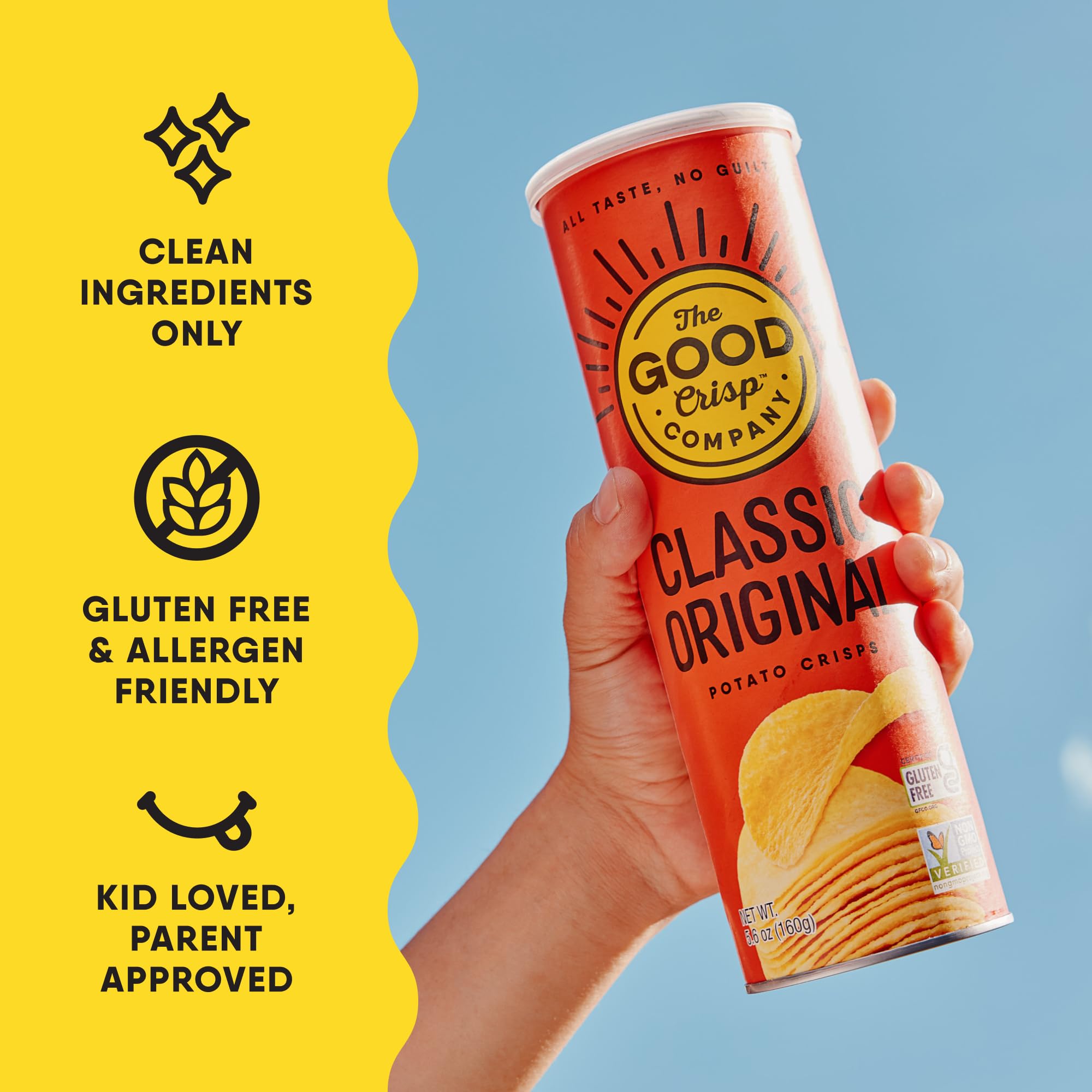 Gluten free chips resealable pack preserving freshness