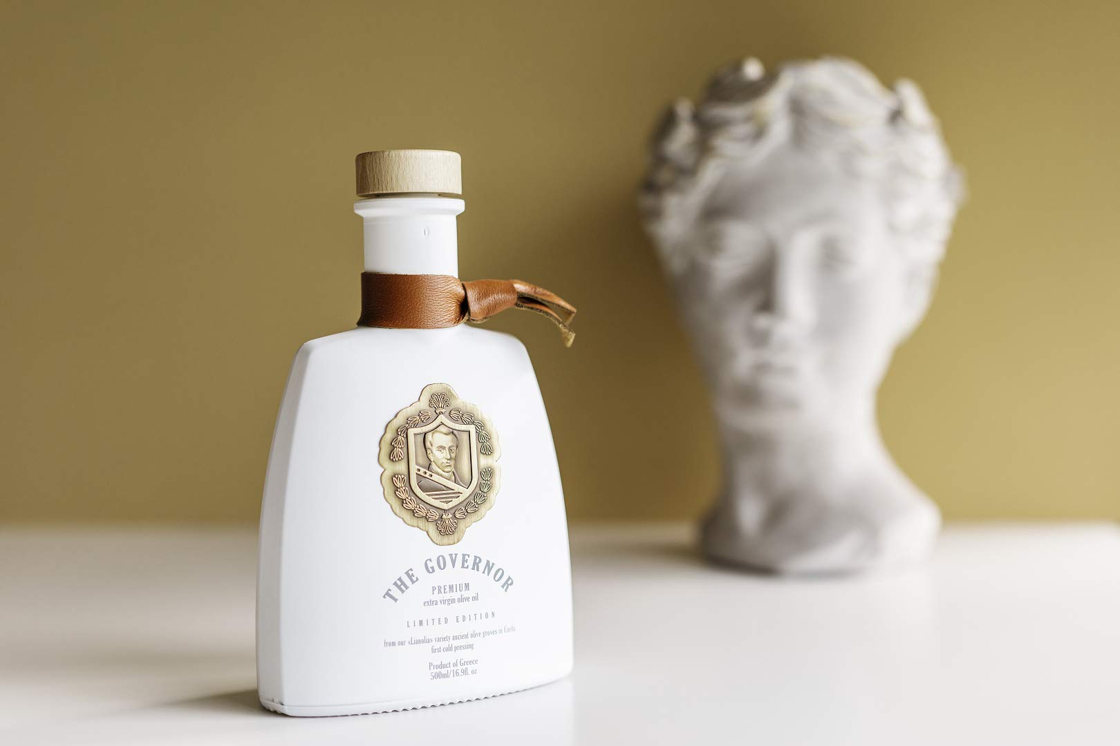 The Governor olive oil packaging collection image communicates gift-ready luxury.
