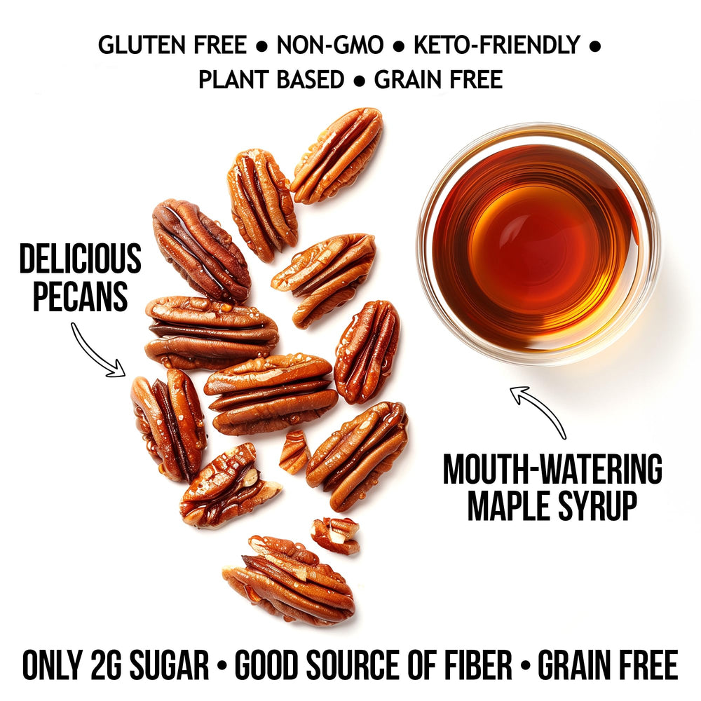 THE GRANOLA BAKERY Maple Pecans serving bowl offers guilt-free crunch.