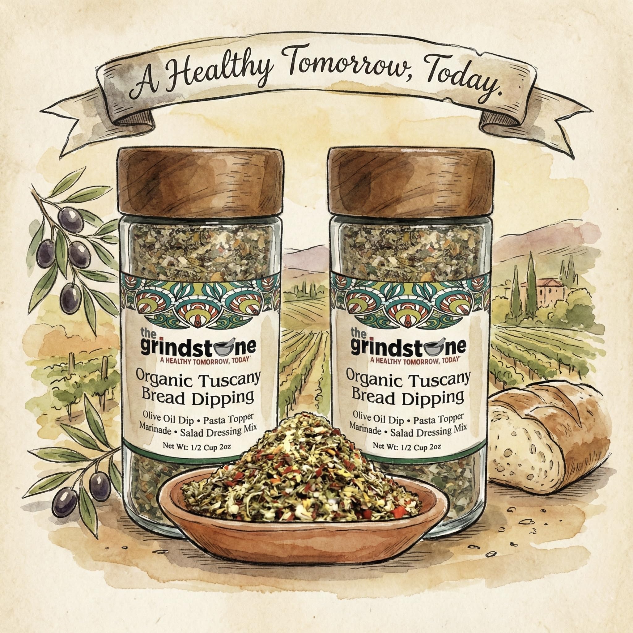 The Grindstone reusable glass jars support sustainable storage in any pantry.