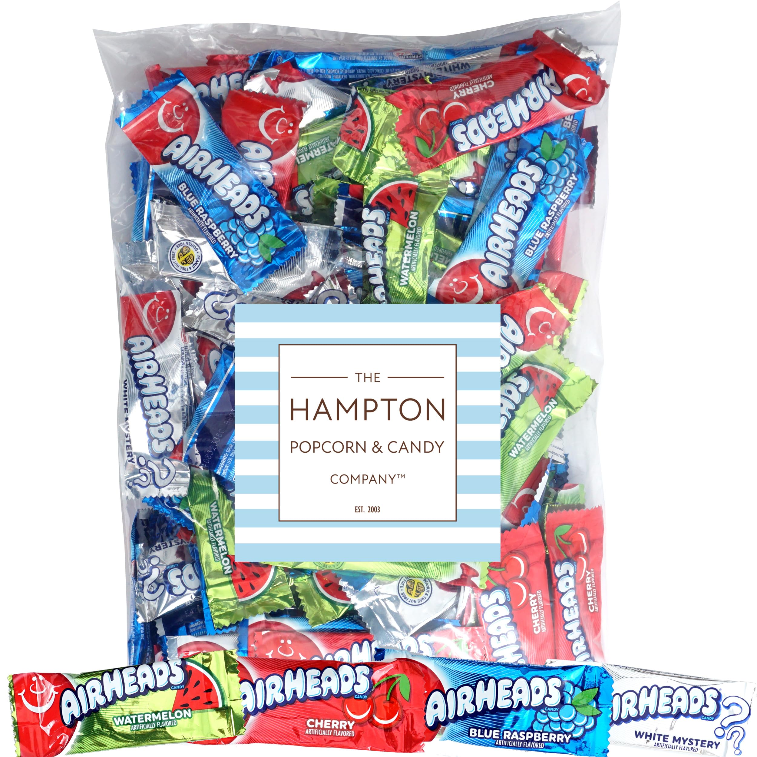 AirHeads Minis cherry flavor closeup, ideal for quick treats and lunchboxes.