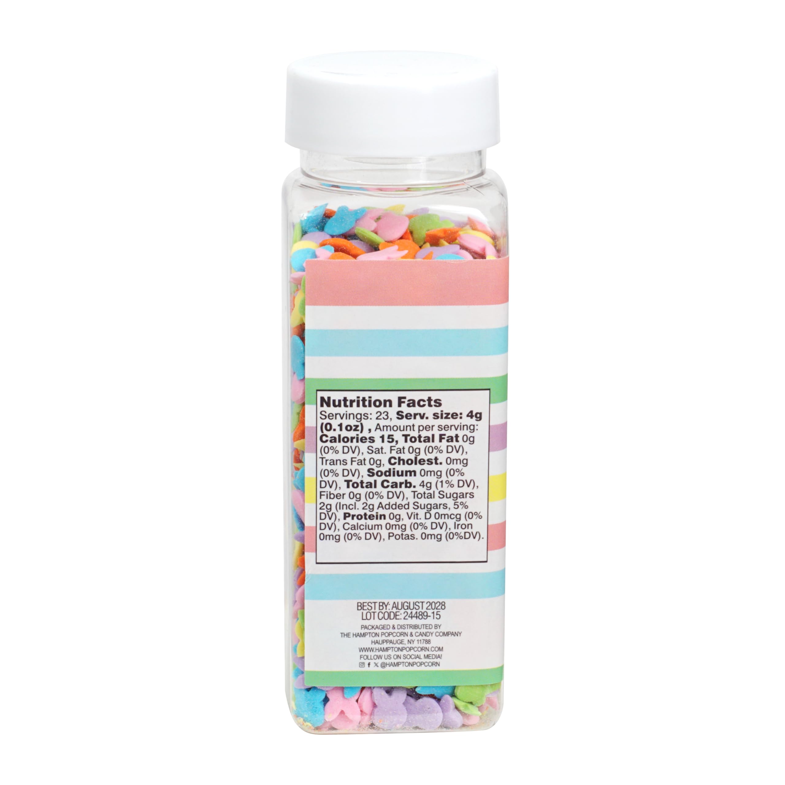 The Hampton Bunny Confetti Sprinkles multi color topping for celebrations.