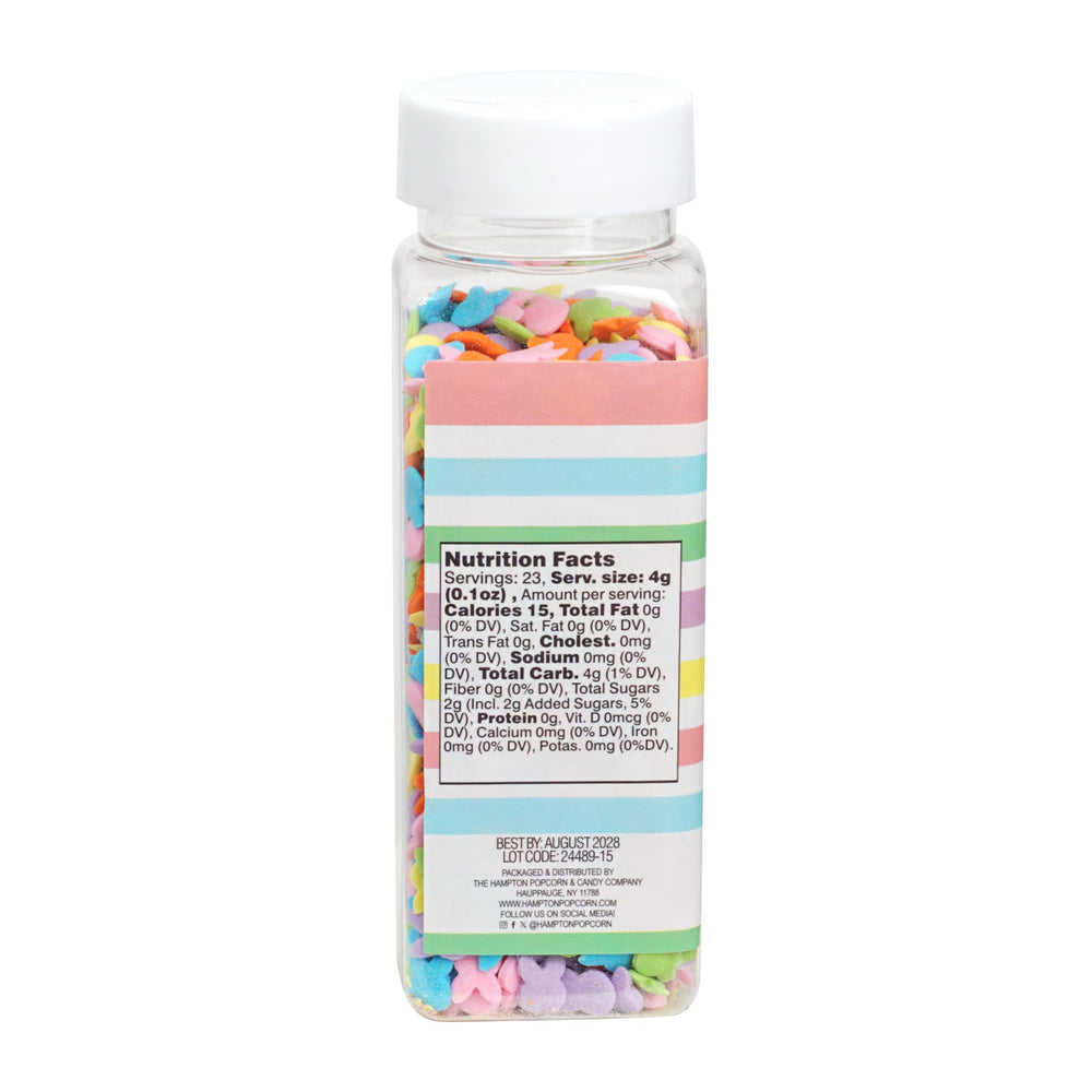 The Hampton Bunny Confetti Sprinkles multi color topping for celebrations.