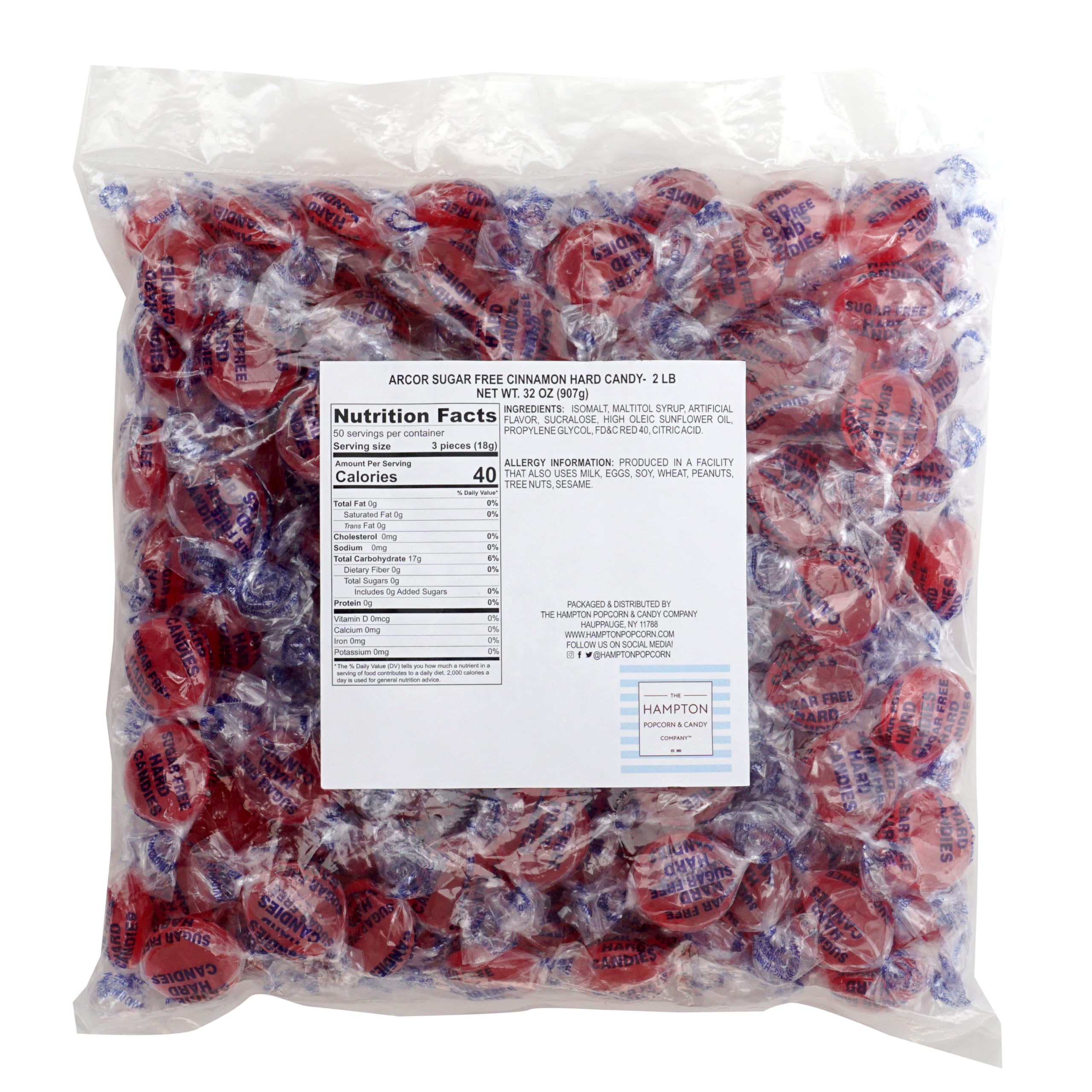 Arcor Sugar Free Cinnamon Discs individually wrapped ensure freshness and on-the-go snacking