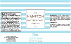 Blue Sprinkles Jimmies from Hampton for cake decorating creates vibrant desserts.