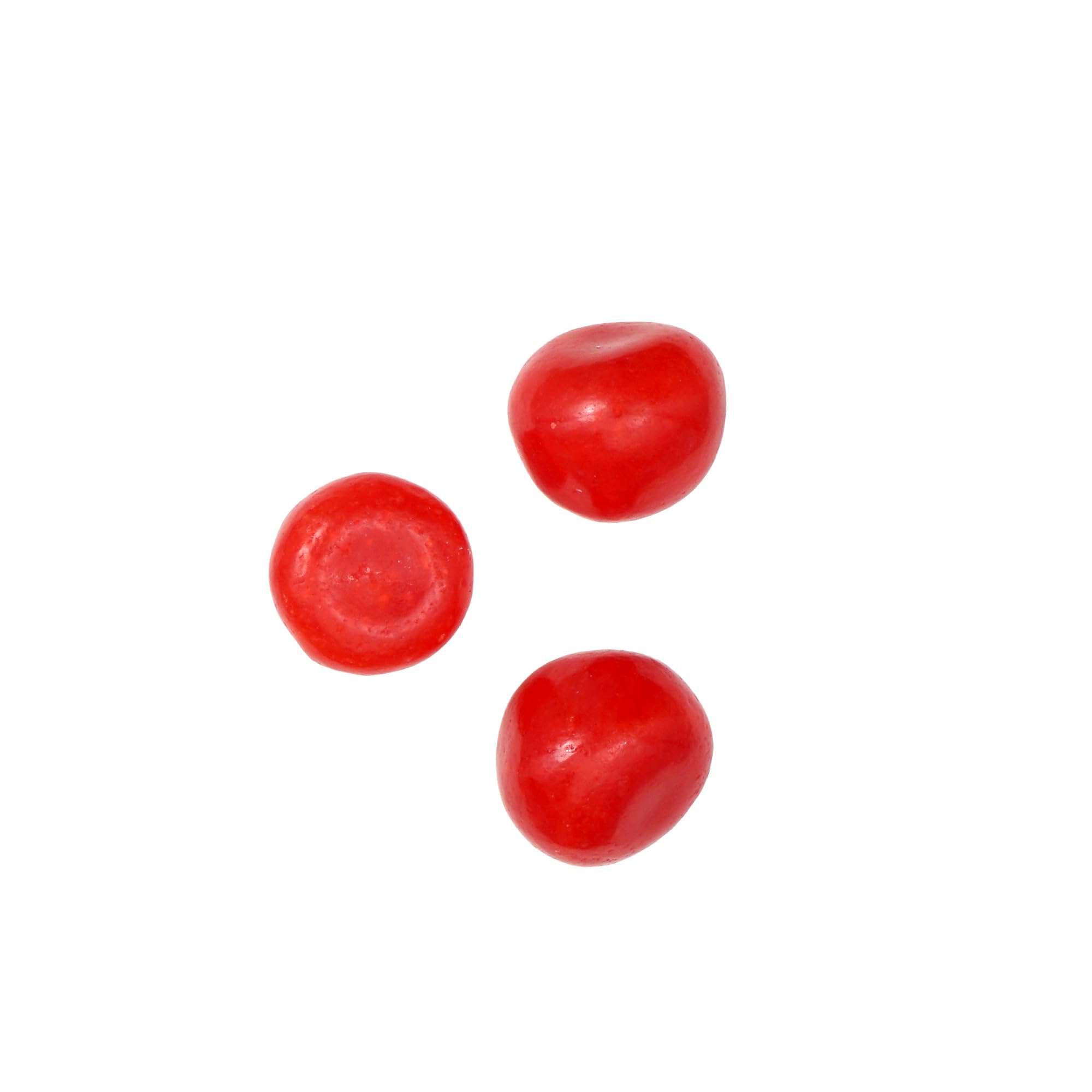 The Hampton Candy Cherry Sours bright red color adds visual pop to candy bowls and displays.