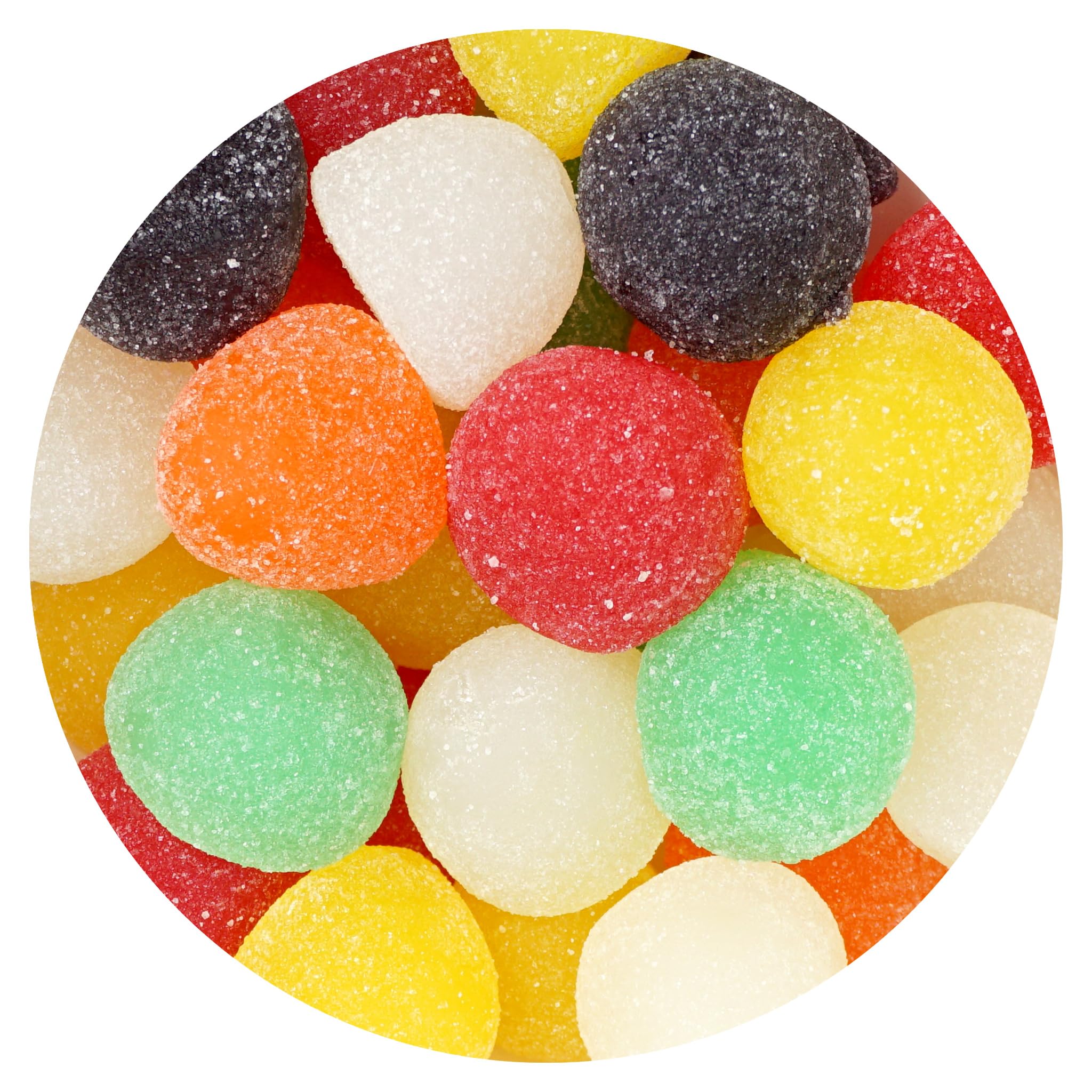 The Hampton Candy Company gummy drops 1lb bulk bag showcasing colorful, sugar-coated treats for sharing.