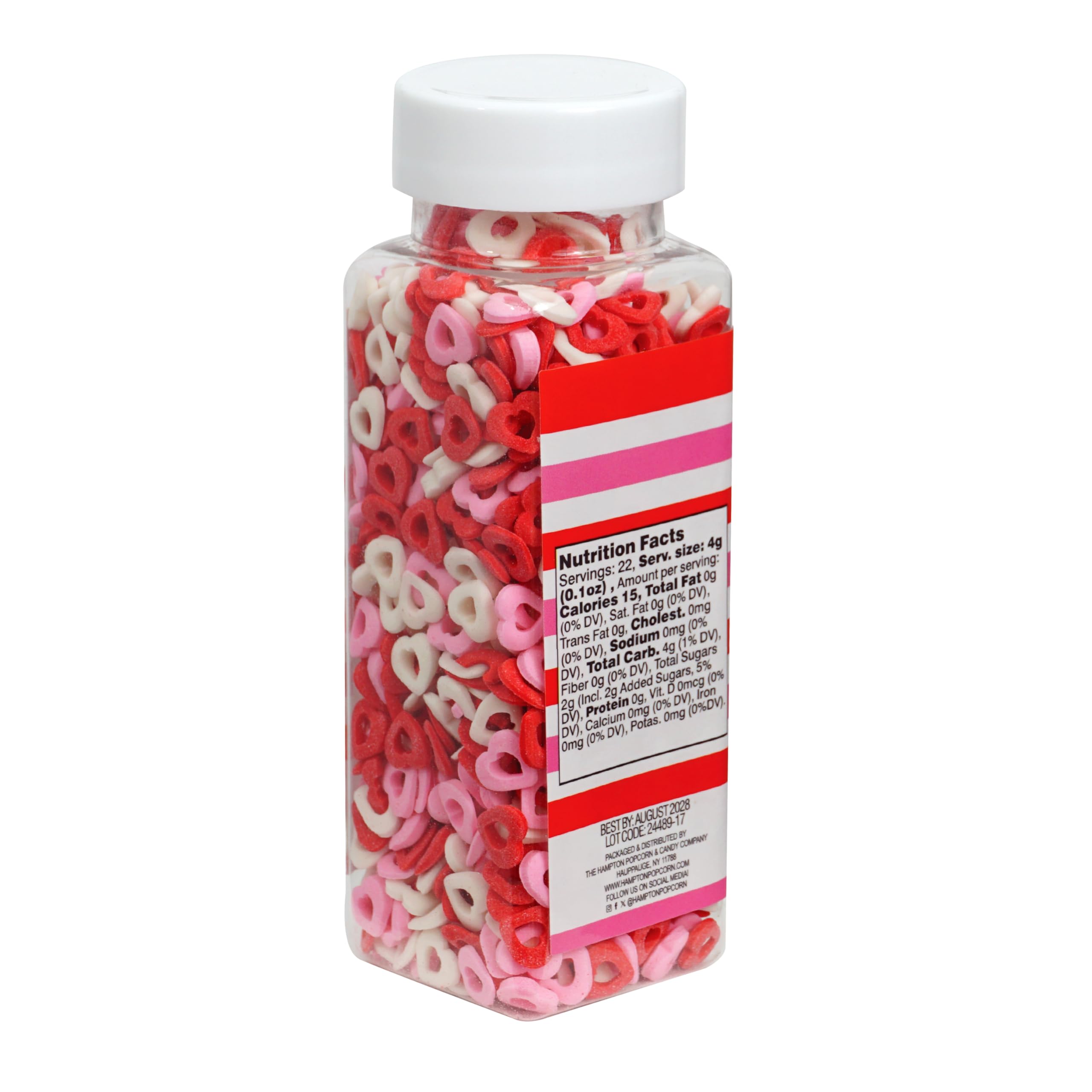 The Hampton Candy Company heart sprinkles add color to cookies and desserts