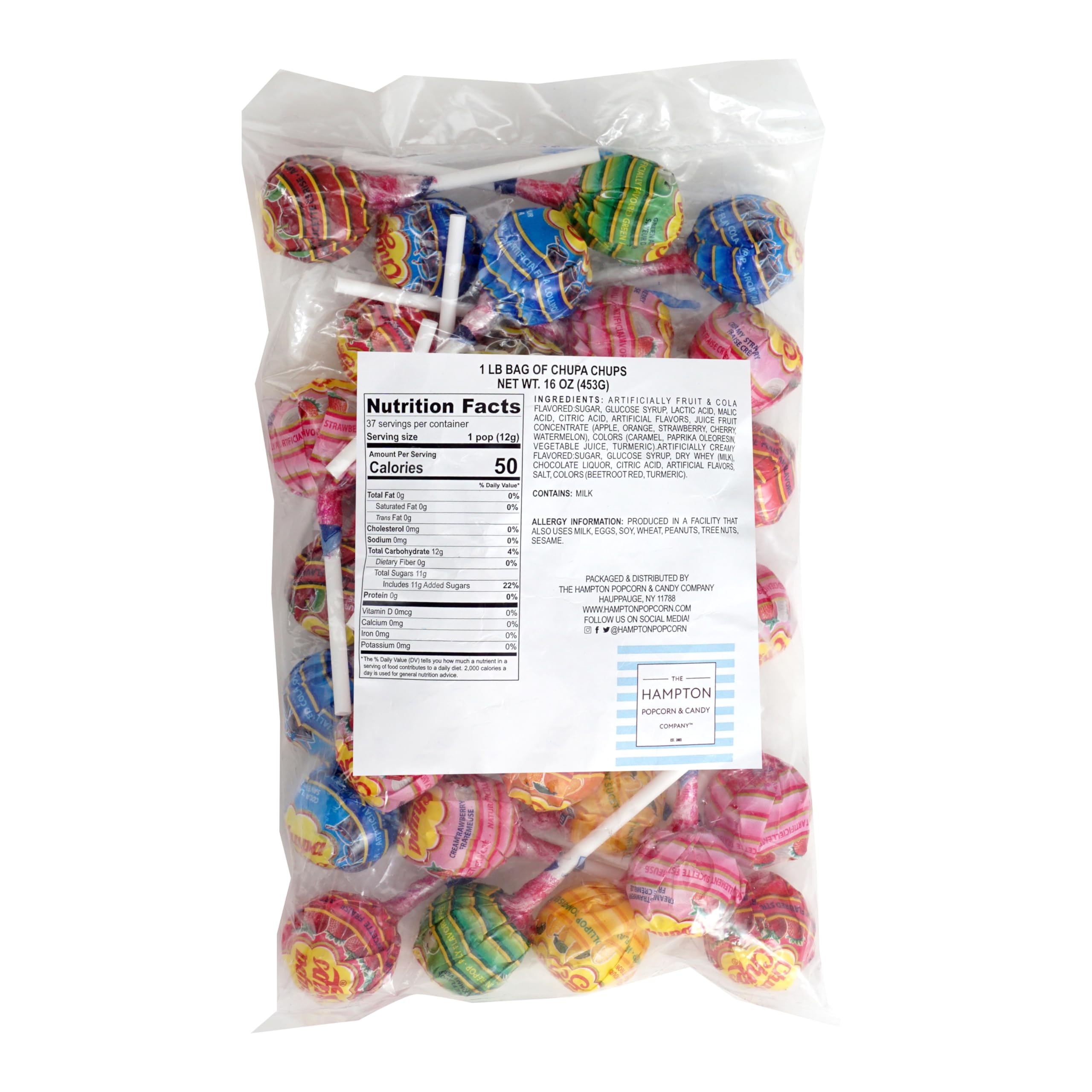 ChupaAssorted Lollipops eight-flavor collection for variety at parties by The Hampton Candy Company