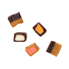 The Hampton Candy Company assorted flavored caramel cubes offer varied tastes.