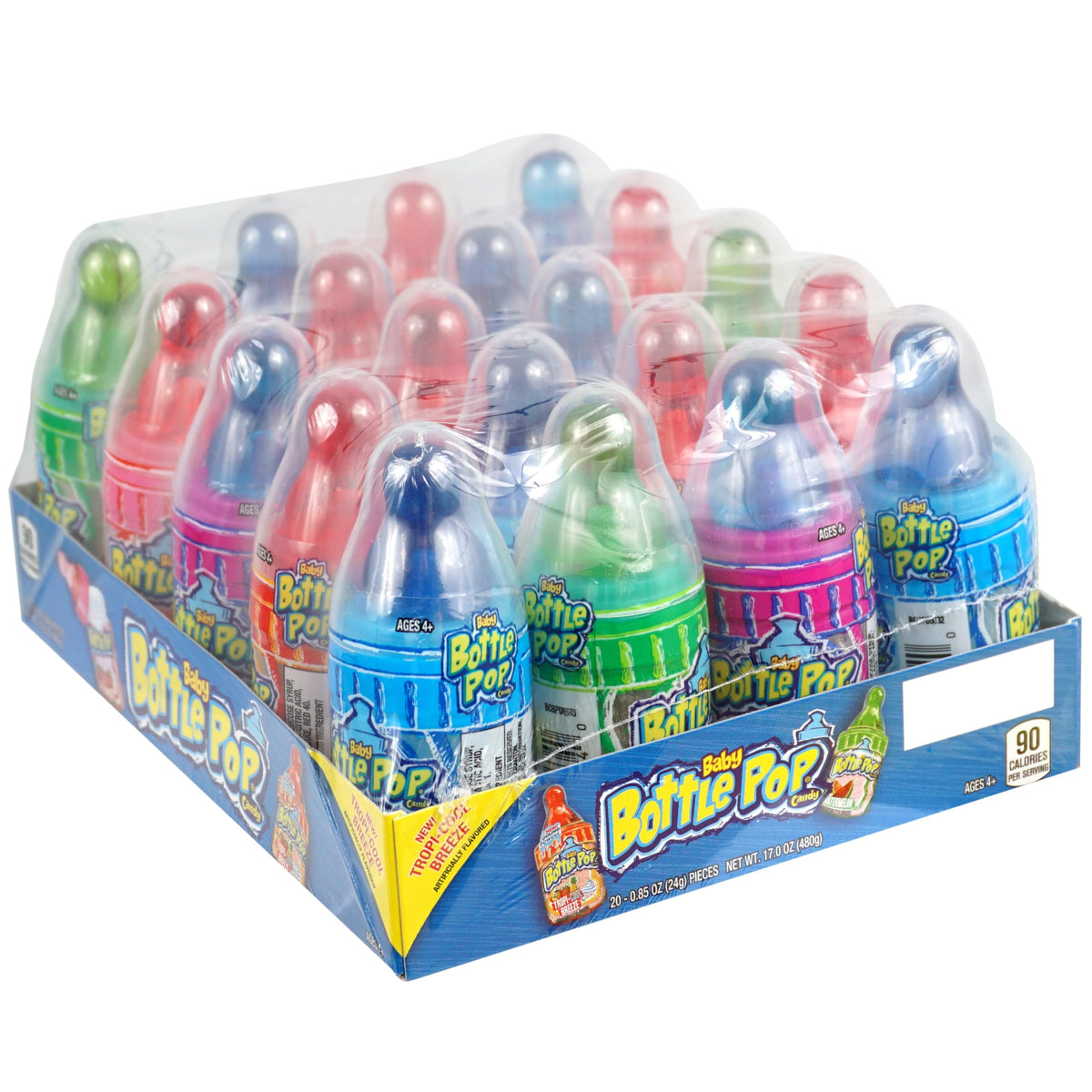 The Hampton Candy Company baby bottle lollipops variety pack pack-shot showing assorted flavors for parties and gifts.