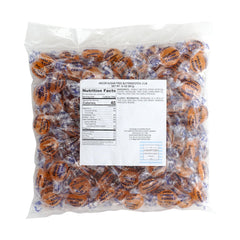 The Hampton Candy Company butterscotch candies close-up showing velvety texture and wrappers.