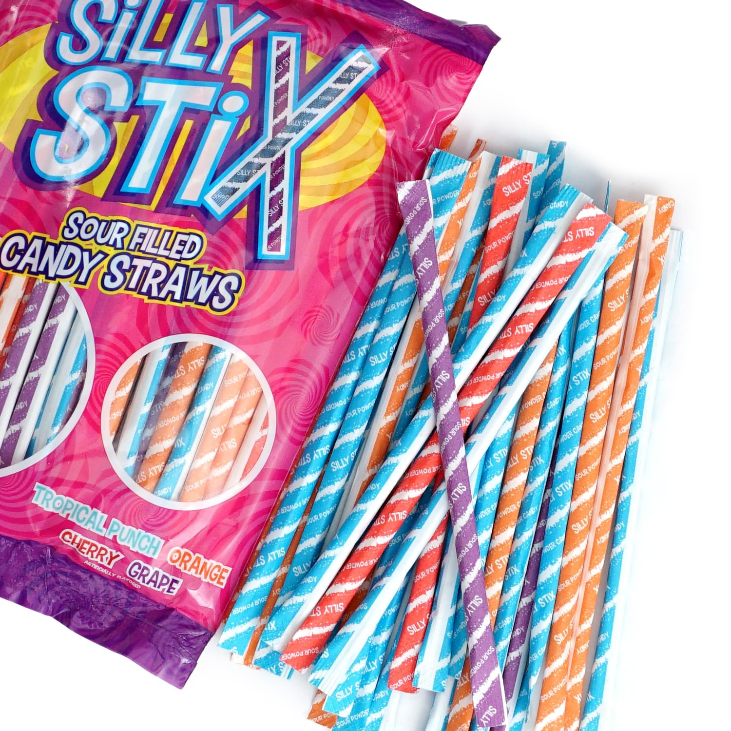 The Hampton Candy Company candy straw cherry perfect for sharing at gatherings.