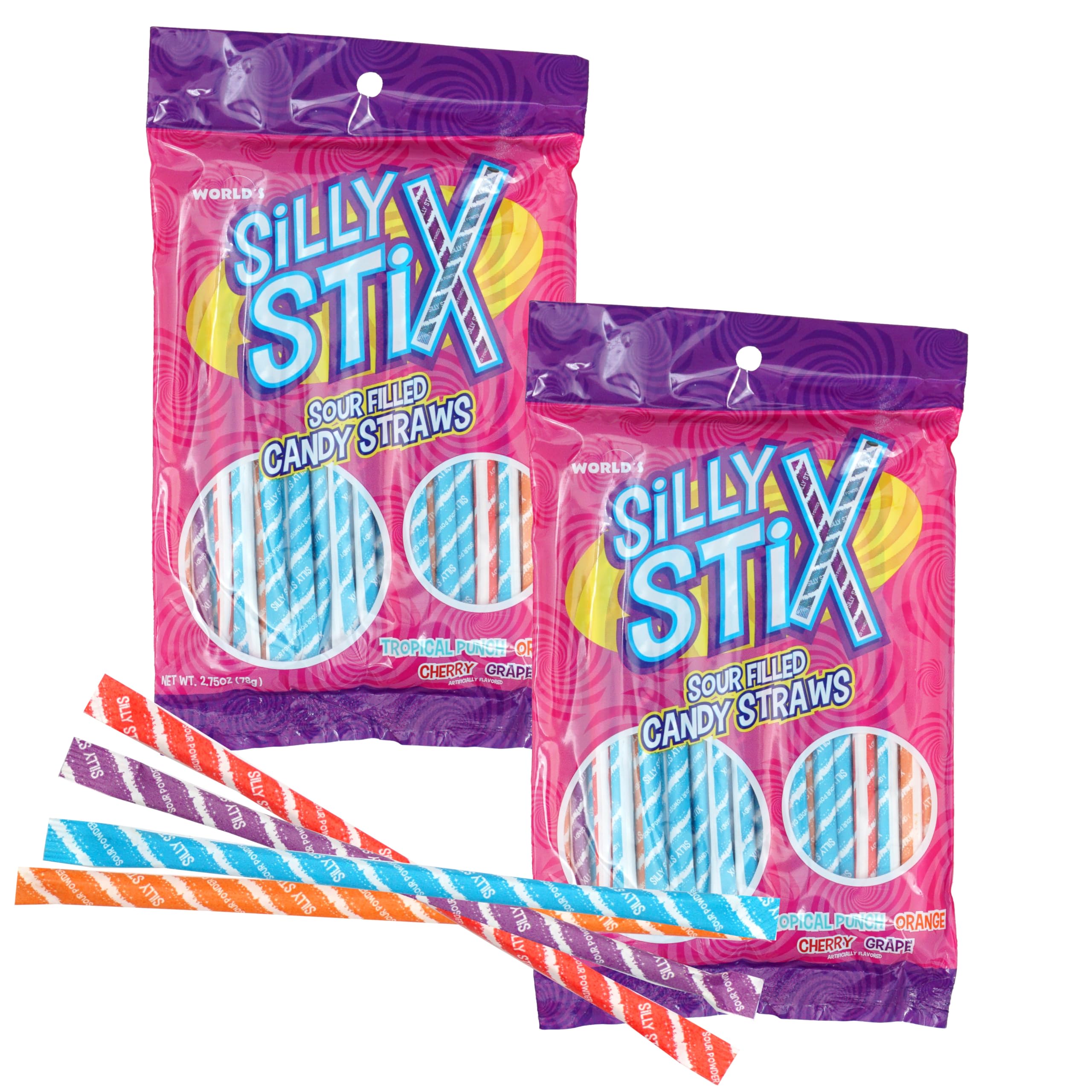 The Hampton Candy Company candy straw tropical punch ready for party snacking.