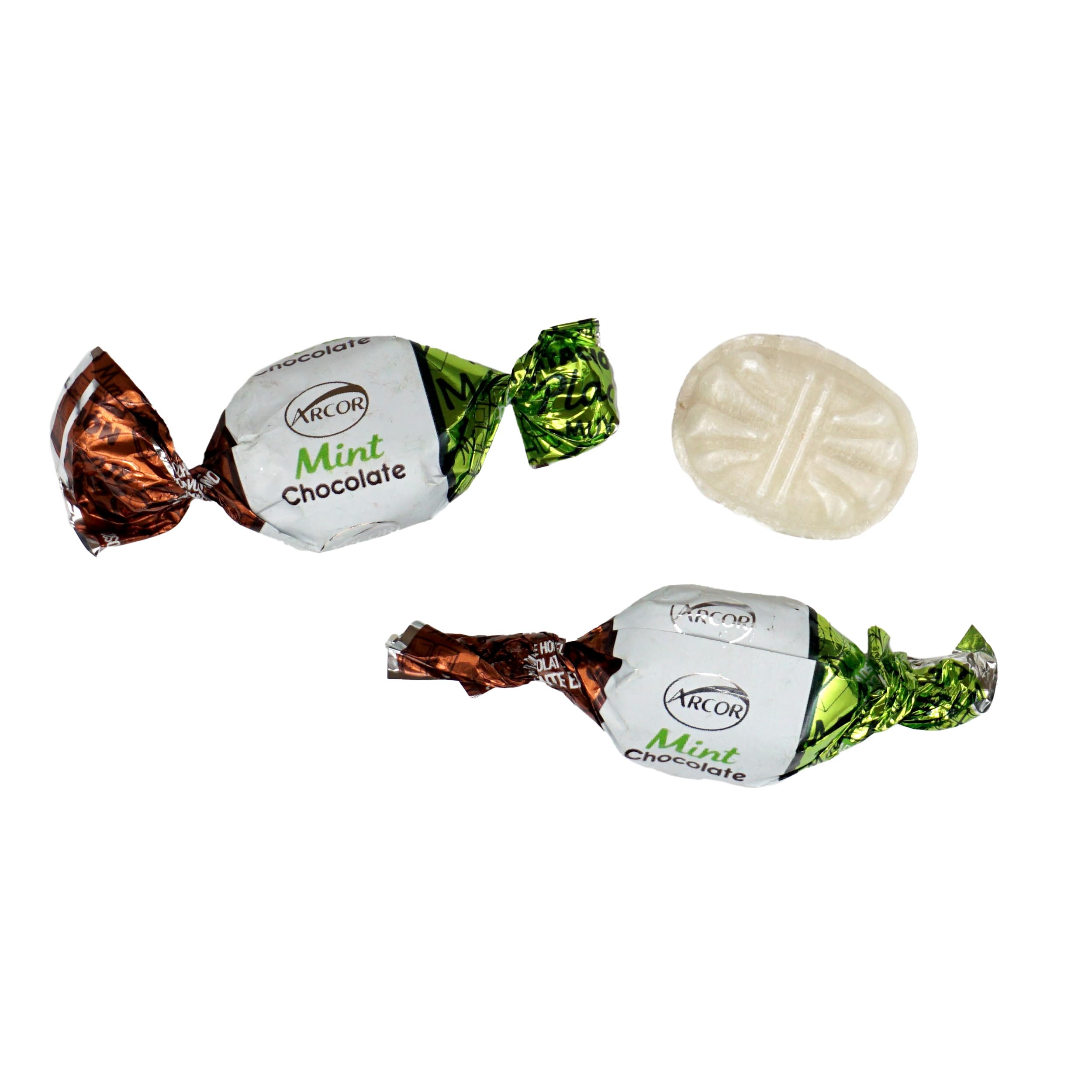 The Hampton Candy Company chocolate filled mints core reveal, creamy center ready.