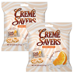 The Hampton Candy Company Cream Savers Orange and Cream bag, ideal for quick snacks.