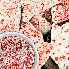 The Hampton Candy Company crushed peppermint candy pieces brighten birthdays and weddings as festive decorations.