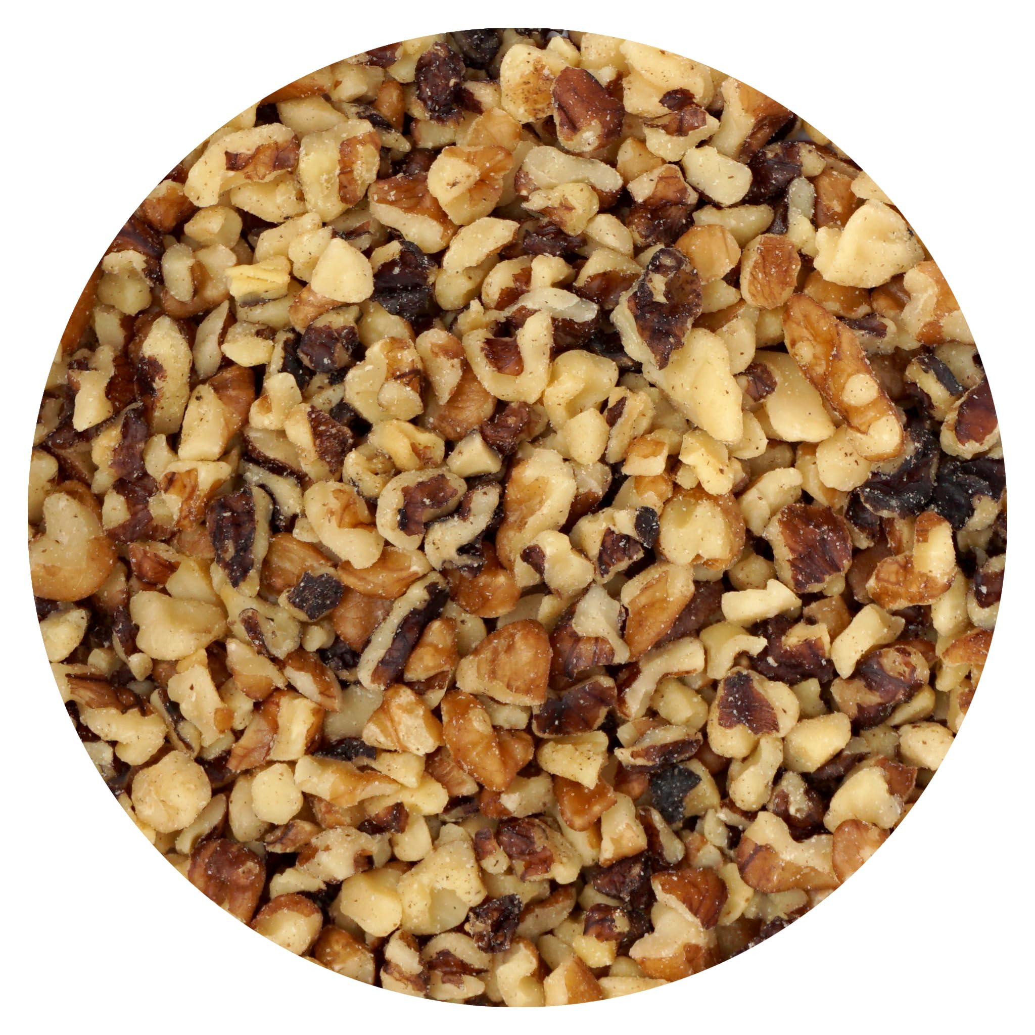 The Hampton Candy Company crushed walnuts small pieces ready for baking and topping.