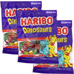 The Hampton Candy Company Dinosaur Gummies 5oz bag, bright colors for kids' snacks