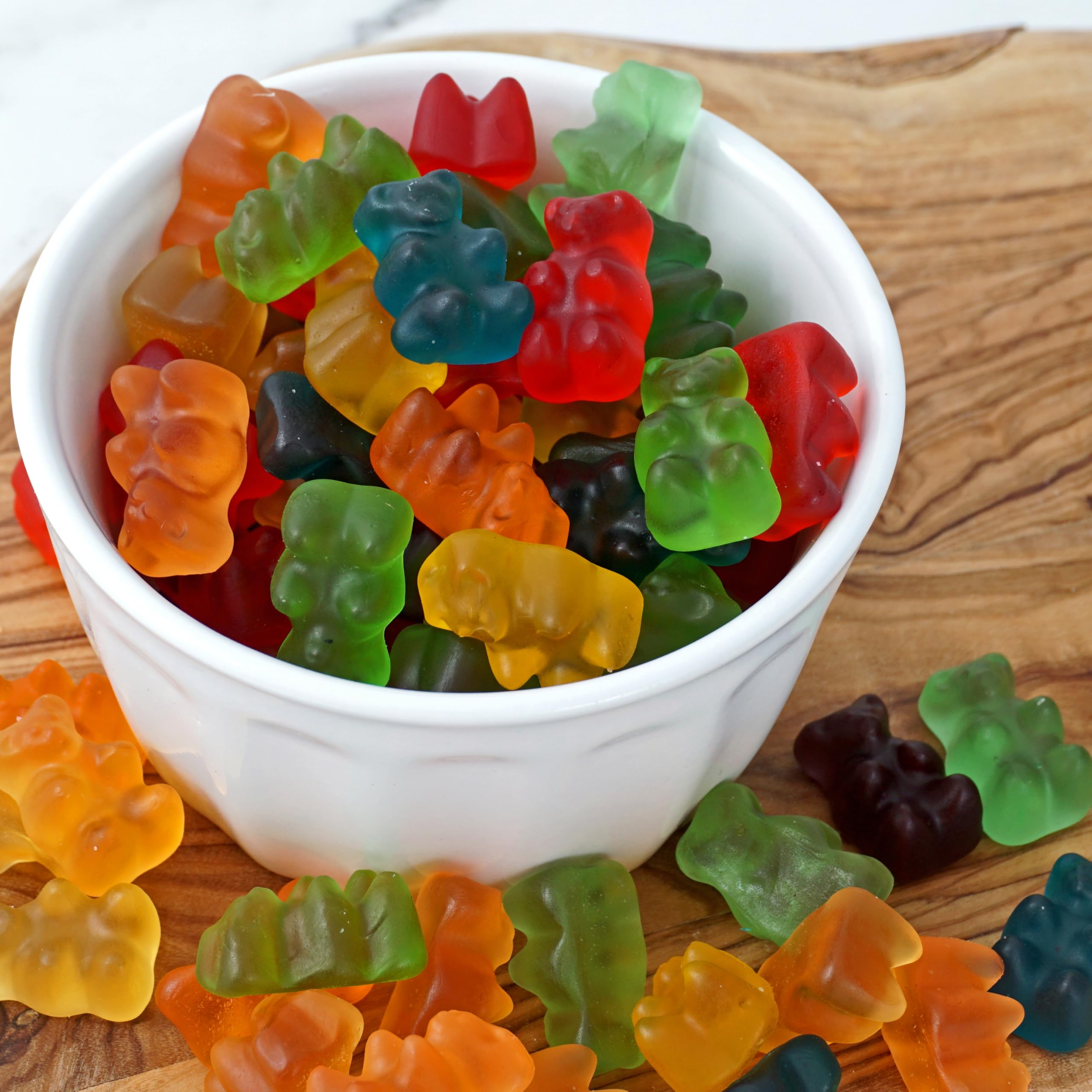 The Hampton Candy Company Gummy Bears Lemon flavor for refreshing citrus bite.