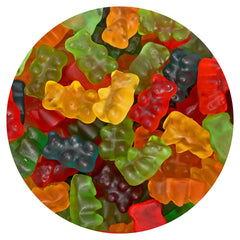 The Hampton Candy Company Gummy Bears Tangerine flavor for party favors and snacking.