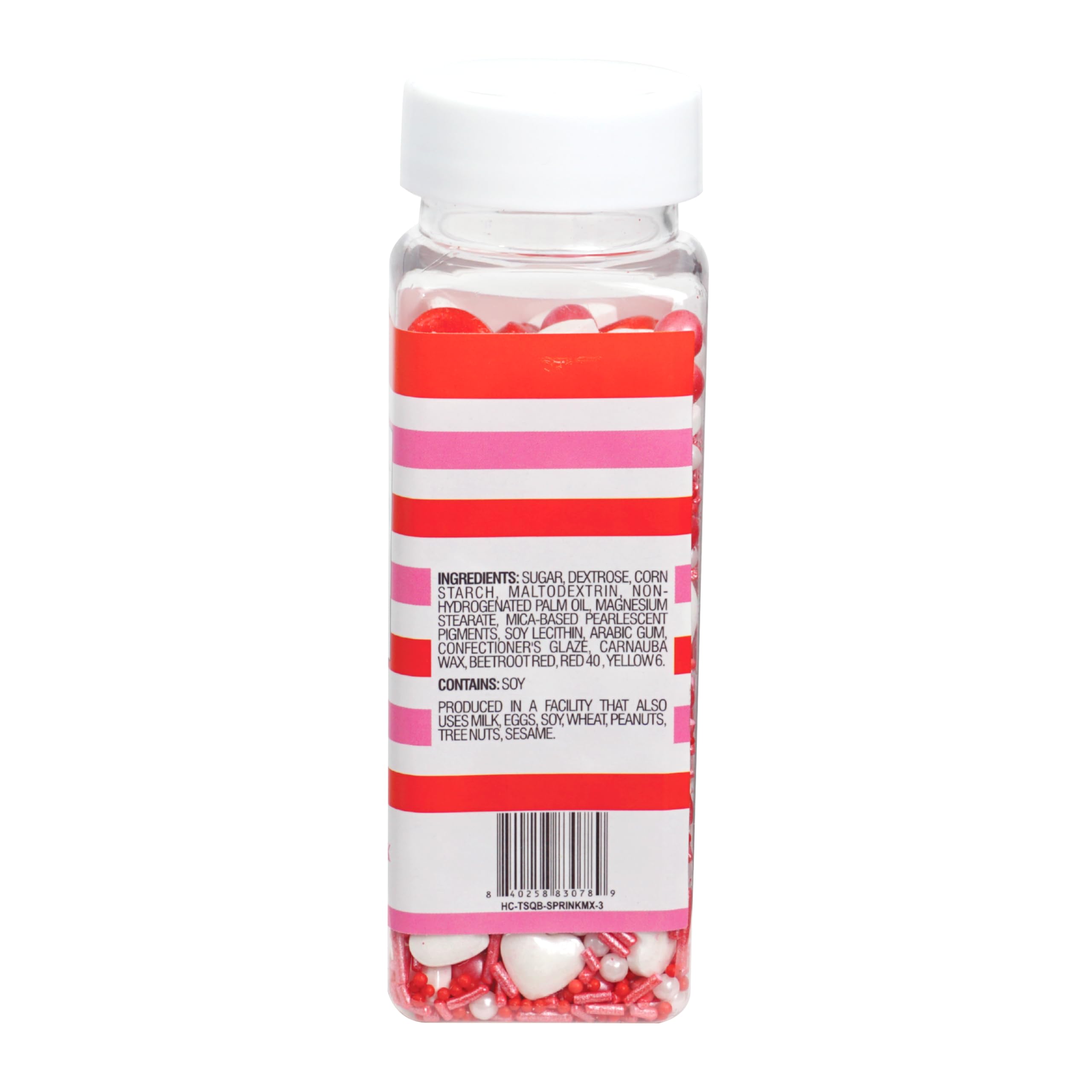 The Hampton Candy Company Lips & Hearts sprinkle featured on wedding desserts for playful elegance.