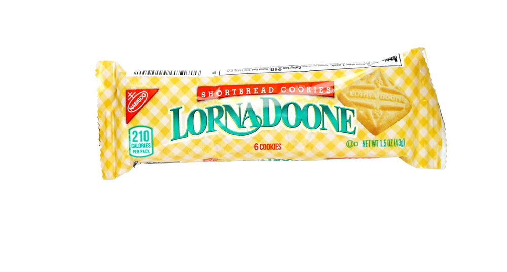 Lorna Doone Shortbread close-up shows crumbly texture for indulgent snacking.