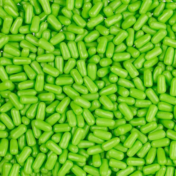 Mike and Ike Sour Watermelon close-up: chewy texture and vibrant color showcase.