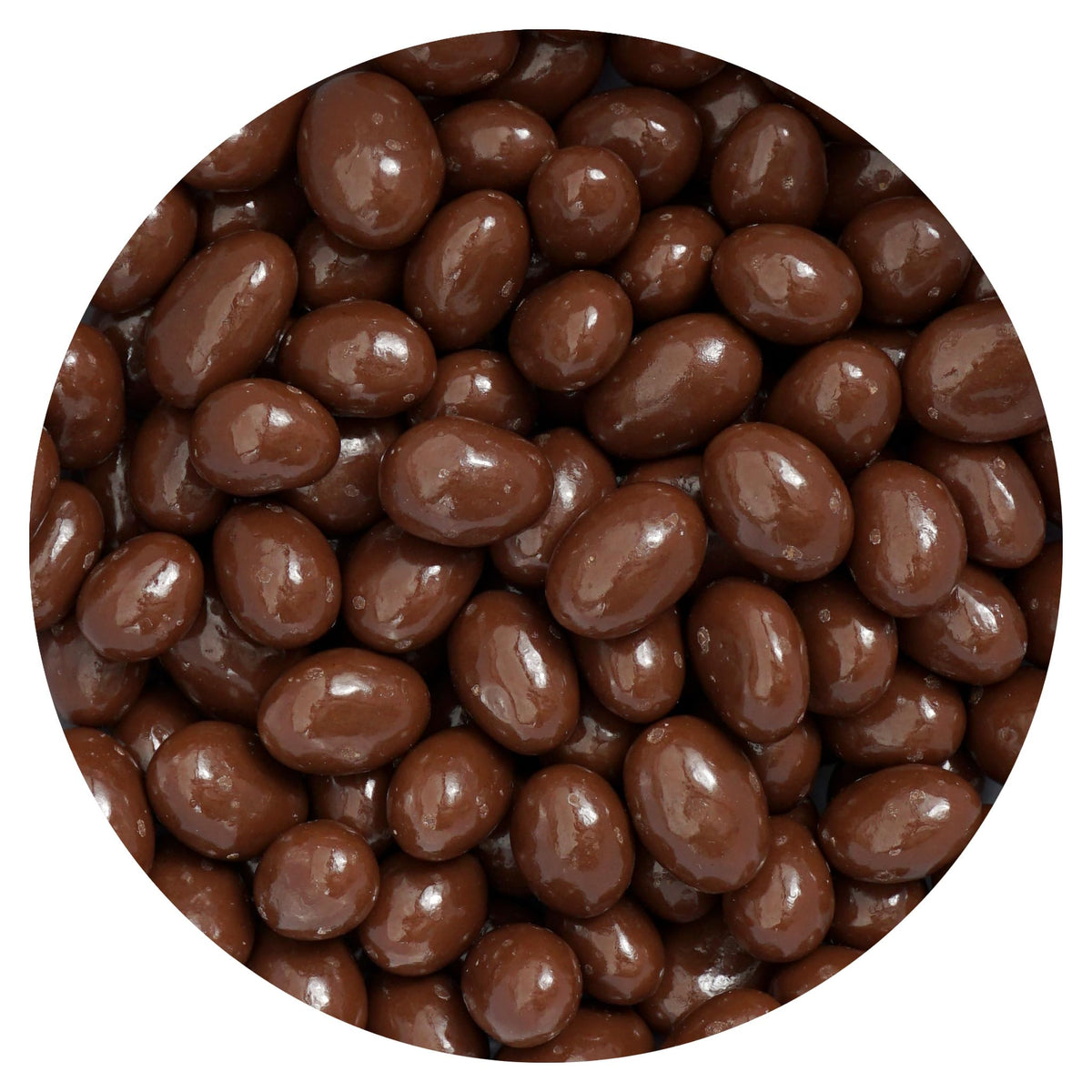 The Hampton Candy Company milk chocolate covered raisins bulk bag front, ideal for parties.