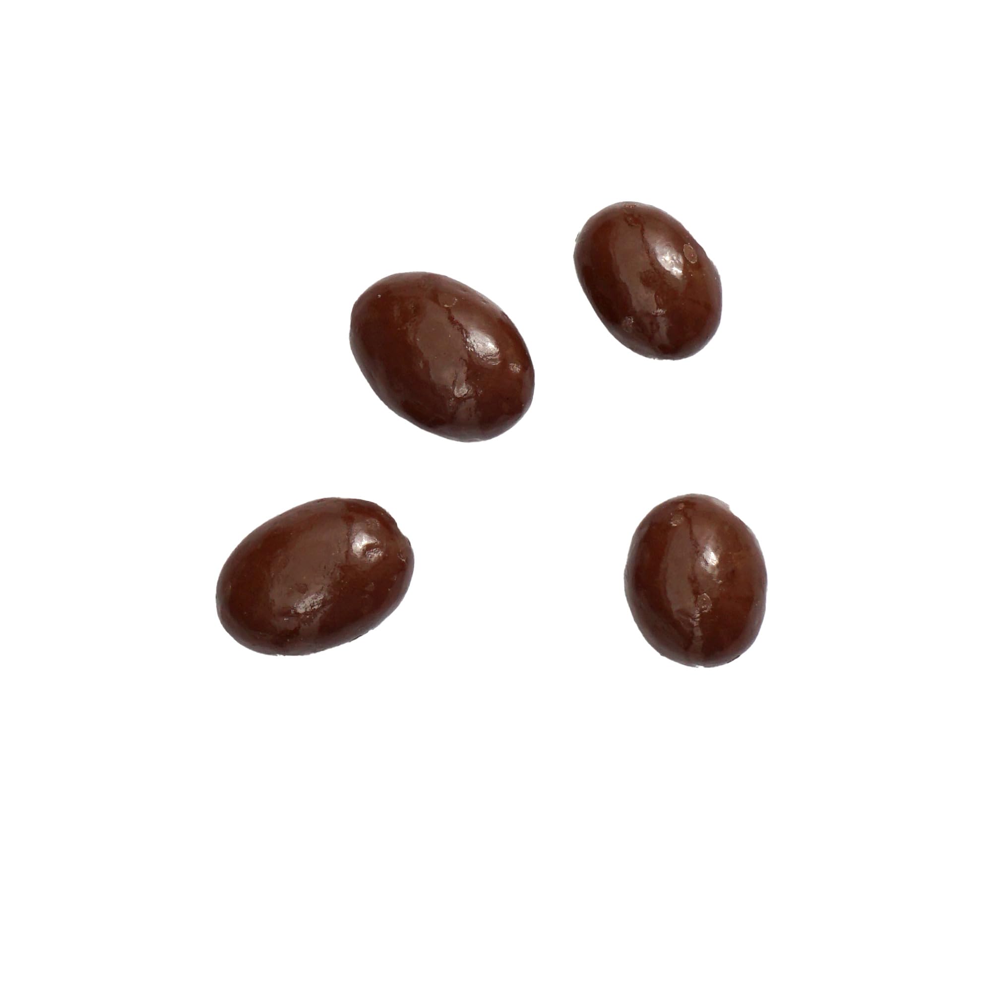 The Hampton Candy Company milk chocolate covered raisins visible inside glossy coating, ideal for sharing.