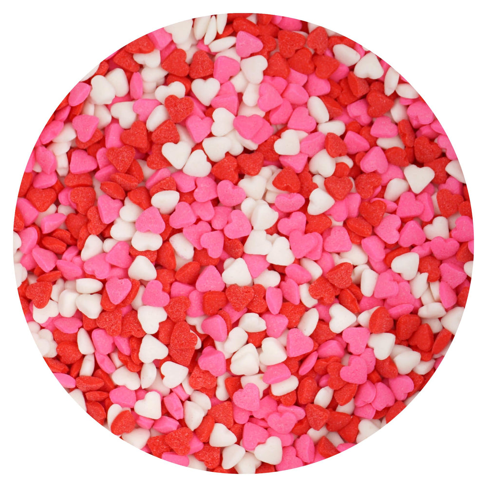 The Hampton Candy Company mini heart sprinkles jar for festive baking
