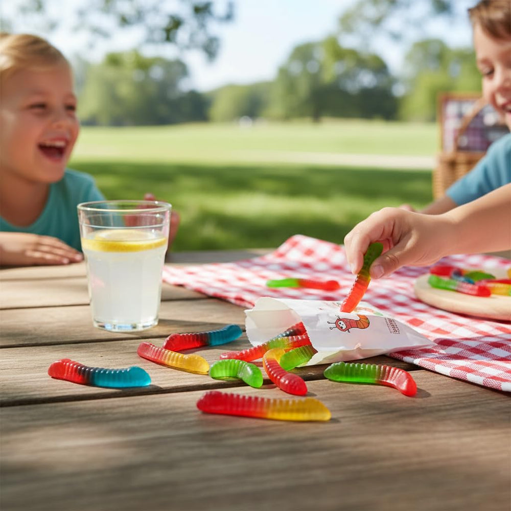 The Hampton Candy Company packaging shot showing brand gummies.