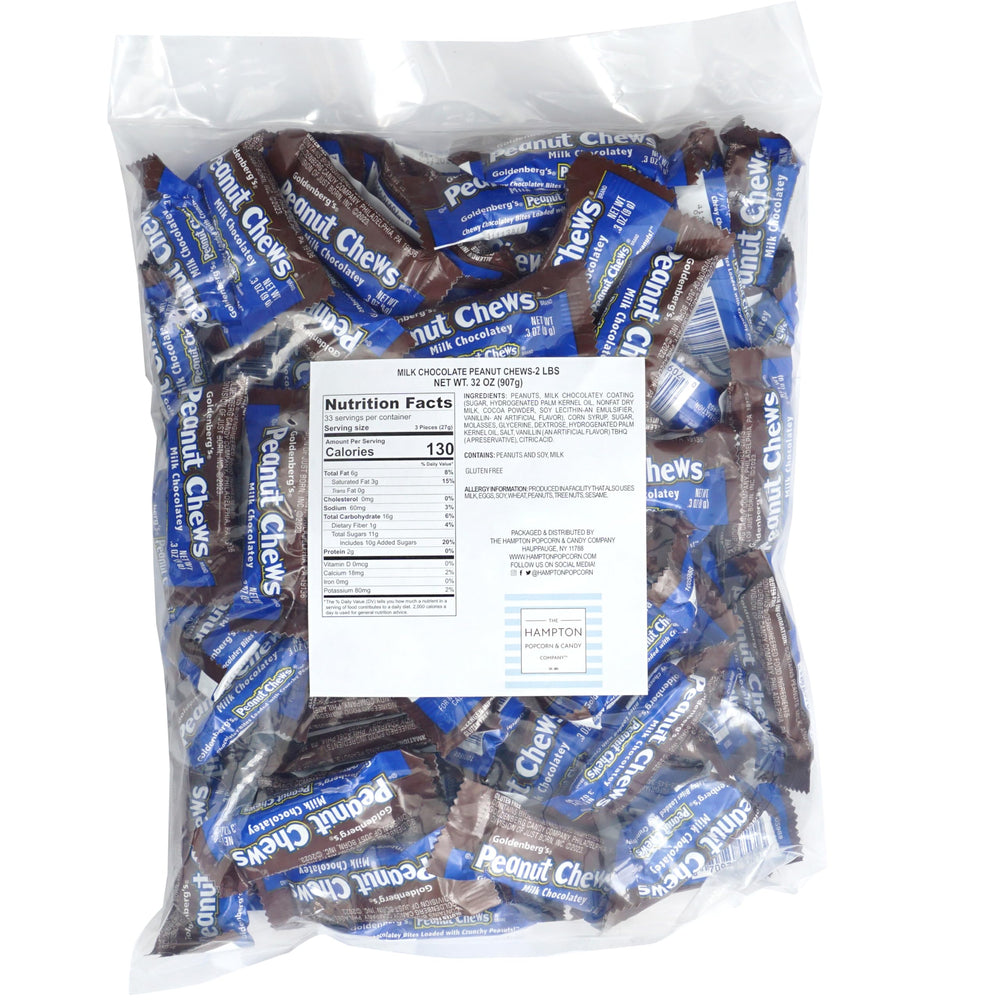 Individually wrapped Peanut Chews ideal for on-the-go snacking and parties.