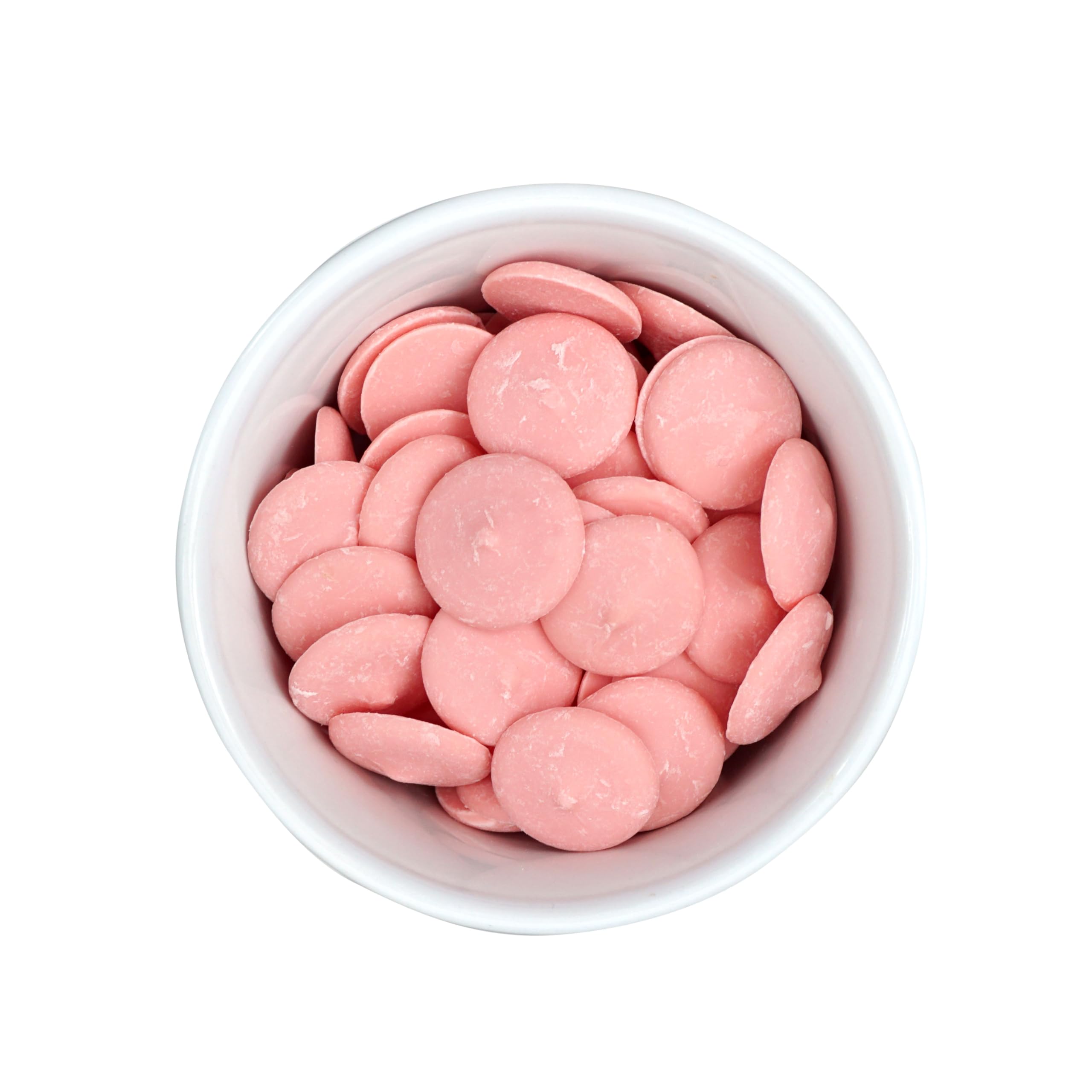 The Hampton Candy Company pink melts melt smoothly for fondue and dessert decorating.