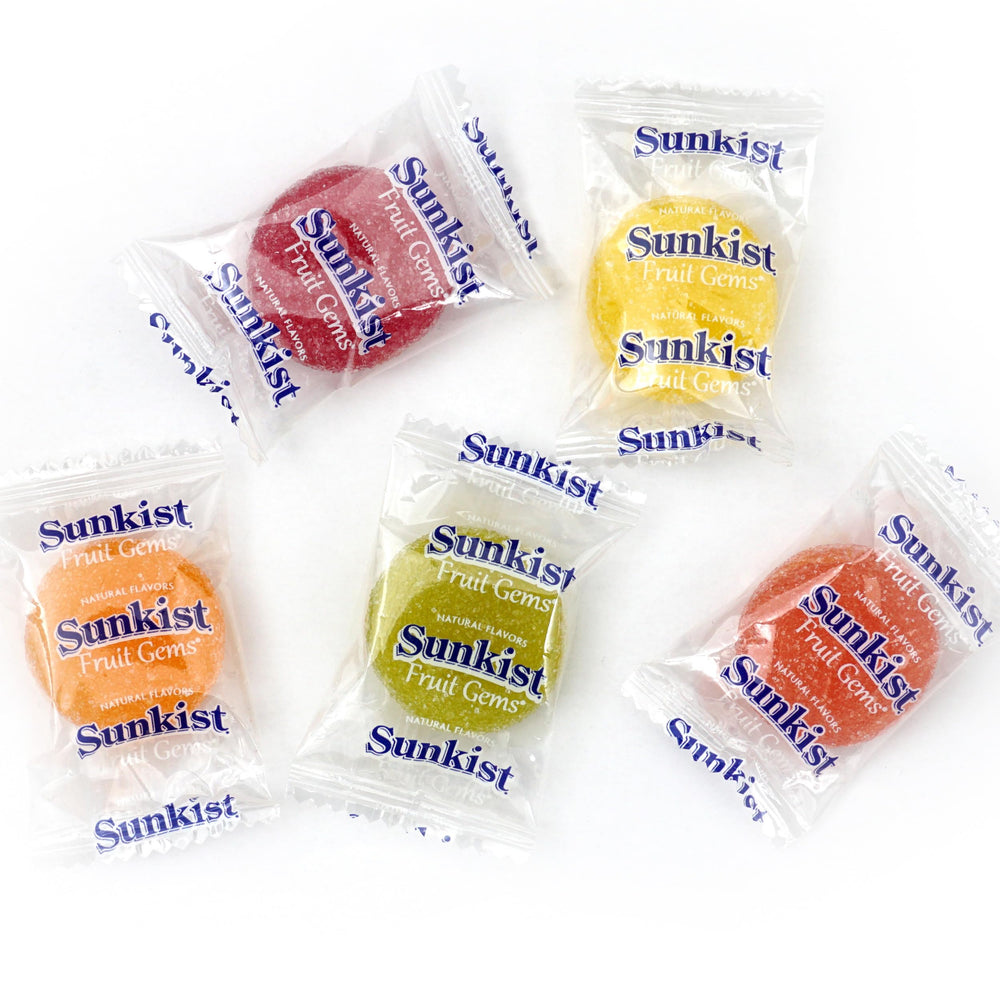 The Hampton Candy Company Sunkist Fruit Gems lime pieces for zesty flavor